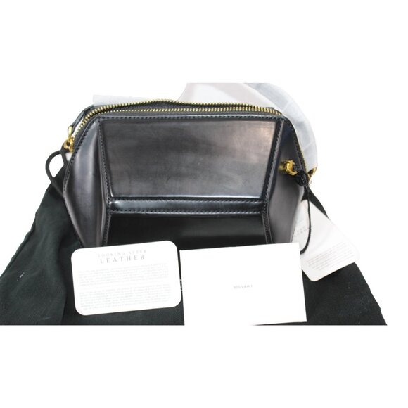 Bolvaint Paris Aurore Black Leather Bag Auer Collection Hexagon Fun NWT - Picture 4 of 13